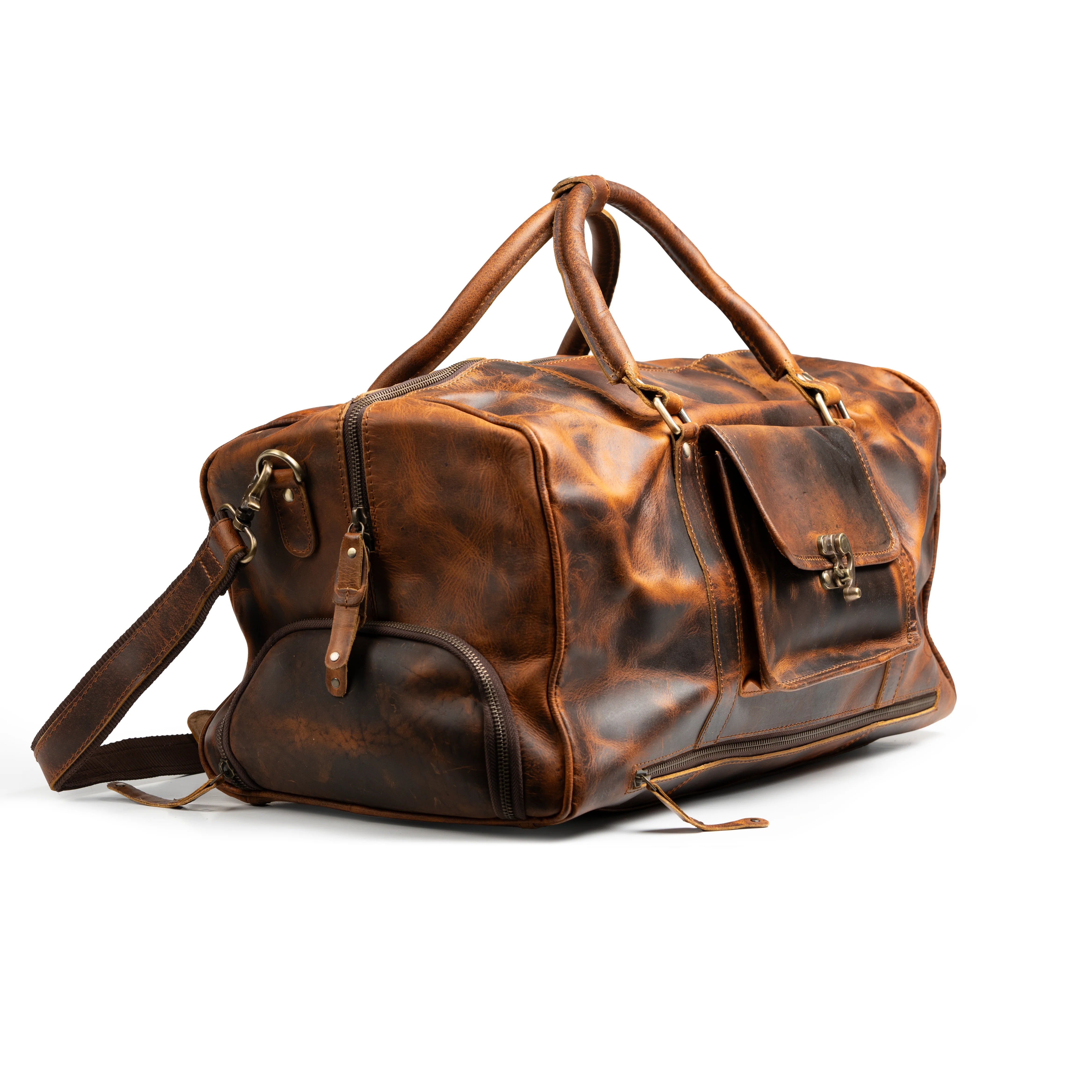 The “Hemingway” Buffalo Leather Duffle Bag - Image 3