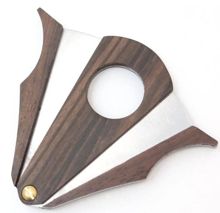 Cigar Cutter - Wood and Stainless Steel - Cut and Lock system - Image 3