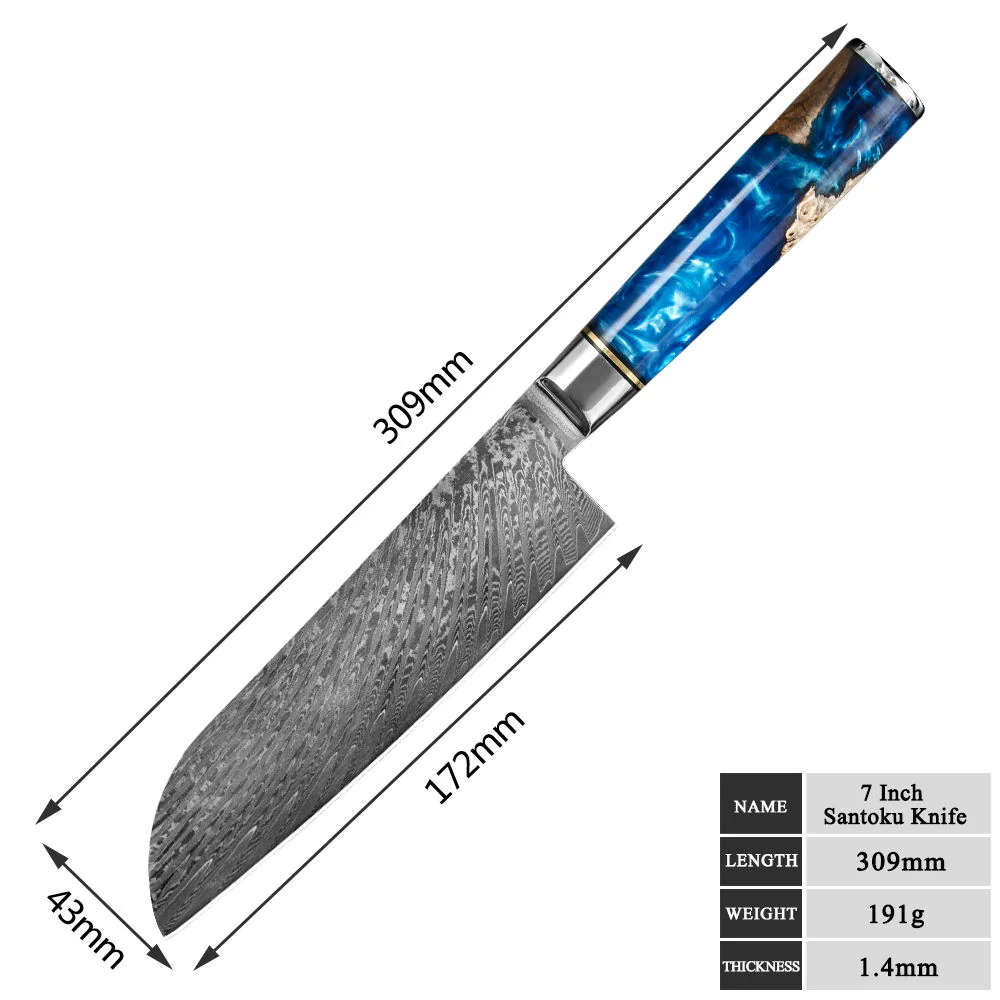 Eight Piece VG-10 Japanese Steel Kitchen Knife Set - Image 10