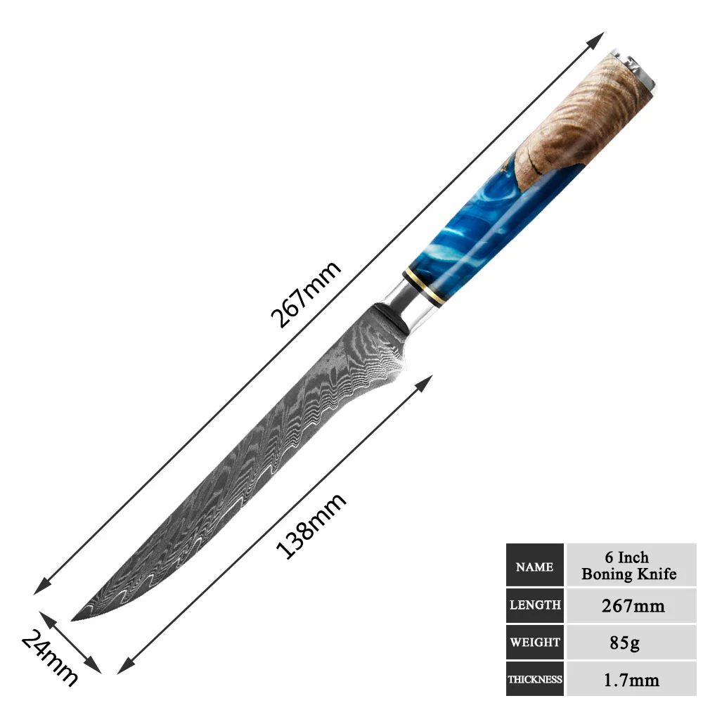 Eight Piece VG-10 Japanese Steel Kitchen Knife Set - Image 8