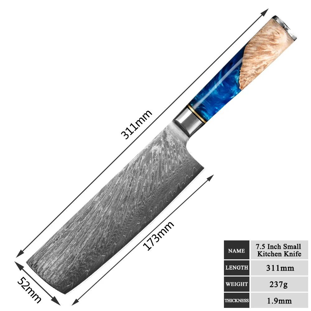 Eight Piece VG-10 Japanese Steel Kitchen Knife Set - Image 9