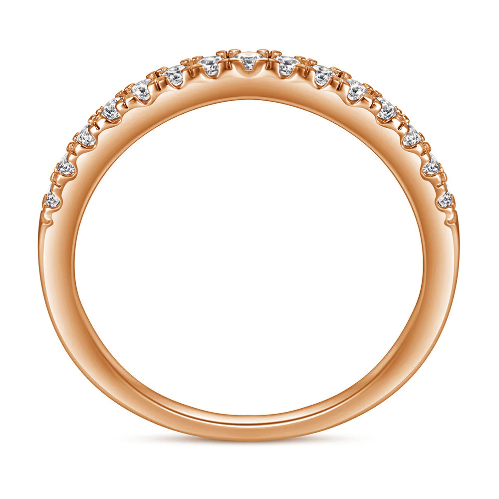 The Victoria - 18kt Rose Gold Wedding Ring Set - Image 6