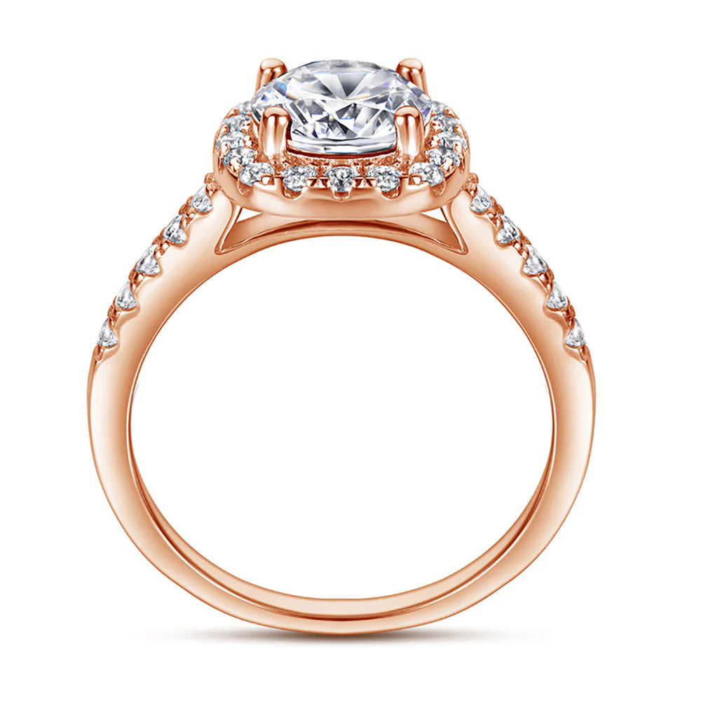 The Victoria - 18kt Rose Gold Wedding Ring Set - Image 7