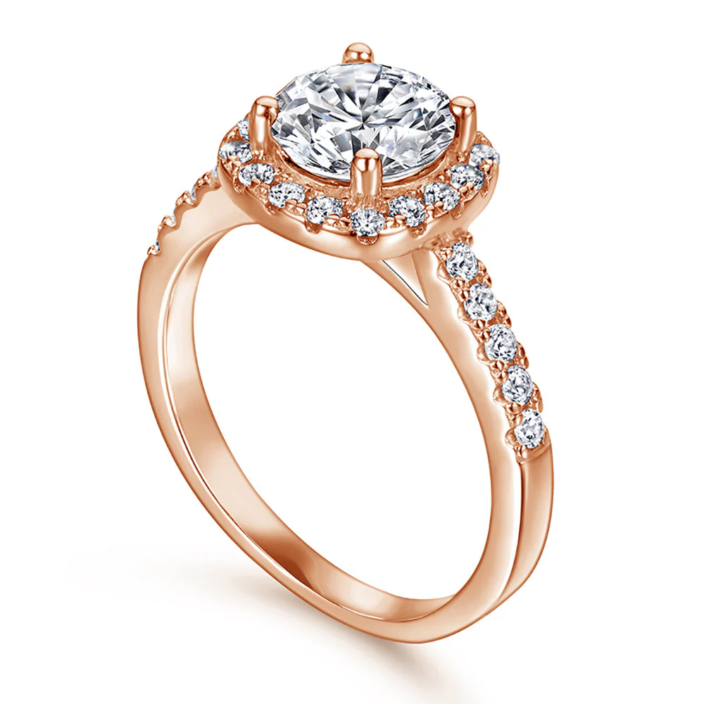 The Victoria - 18kt Rose Gold Wedding Ring Set - Image 8