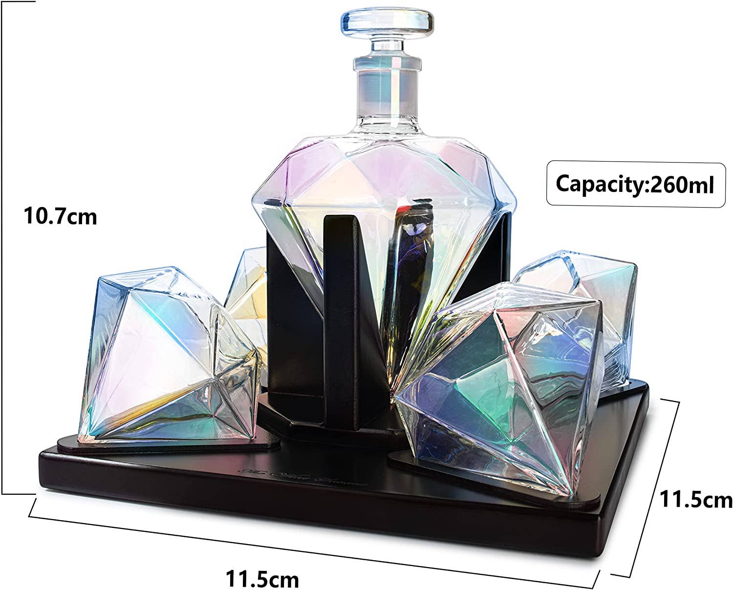 The Wine Savant Diamond Whiskey and Wine Decanter, 750ml - Image 4